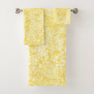 Ocean Bubbles & Current Yellow Towel Set