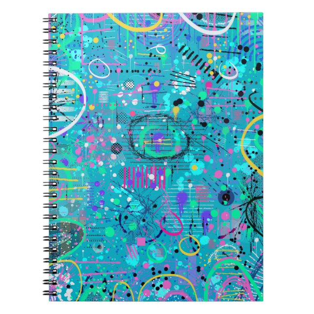 Ocean Bubbles: Maximalist Art Notebook (Front)