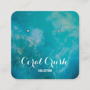 Ocean Calligraphy Earring Display Card Business