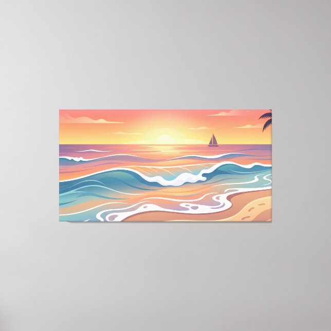 Ocean Calm Flow Canvas Print (Front)