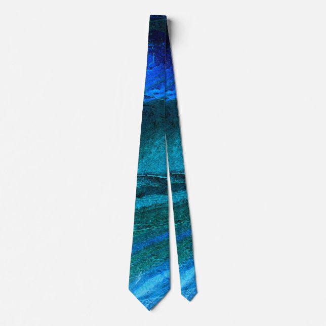 Ocean Carved Stone  Tie (Front)