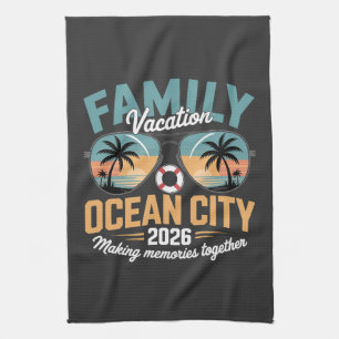 Ocean City Beach Tea Towel