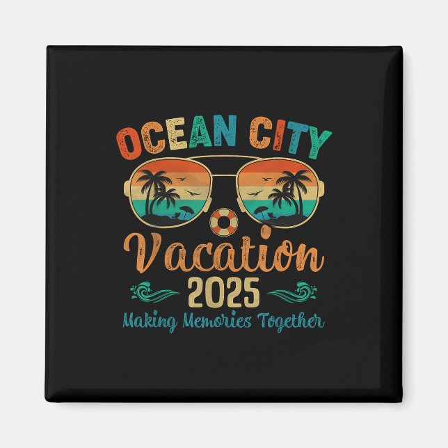 Ocean City Beach Vacation 2025 Friends Family Summ Magnet (Front)