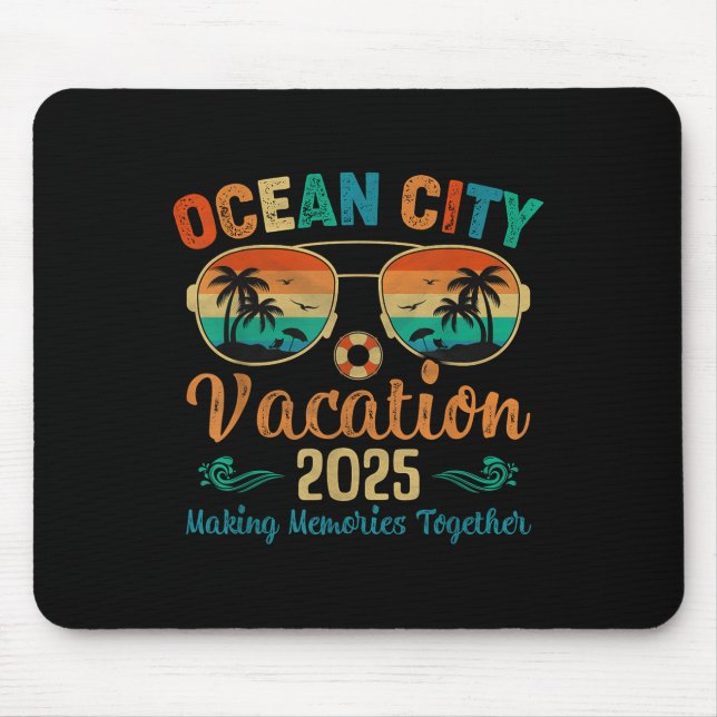 Ocean City Beach Vacation 2025 Friends Family Summ Mouse Pad (Front)