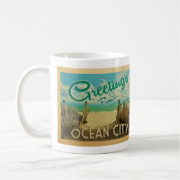 Ocean City Beach Vintage Travel