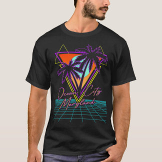 OCEAN CITY MARYLAND Beach Vacation Retro 80s Vinta T-Shirt