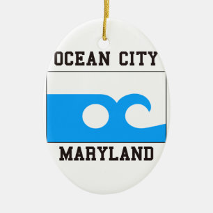 Ocean City Maryland Ceramic Tree Decoration