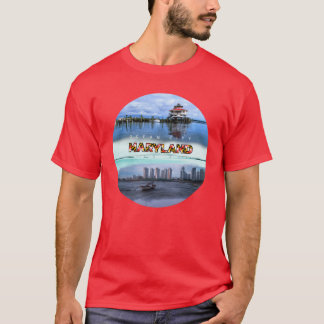 Ocean City Maryland Coastal Vibes Beach Life Desig T-Shirt