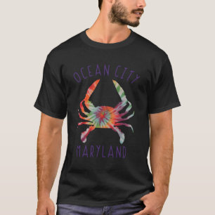 Ocean City Maryland Crab Tie Dye Summer Vacation T-Shirt