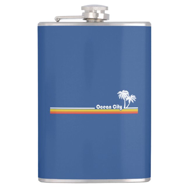 Ocean City, Maryland Hip Flask (Front)