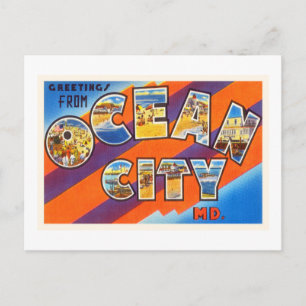 Ocean City Maryland MD Vintage Travel Postcard- Postcard