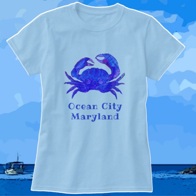 Ocean City MD Radiant Blue Crab T-Shirt (Creator Uploaded)