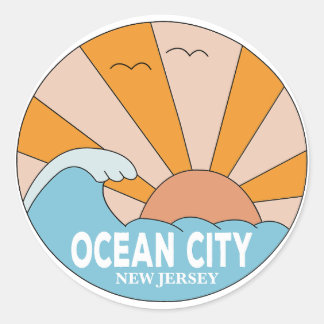 Ocean City New Jersey Classic Round Sticker