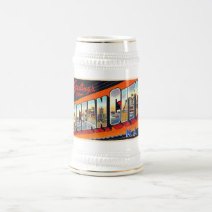 Ocean City New Jersey NJ Large Letter Postcard Beer Stein