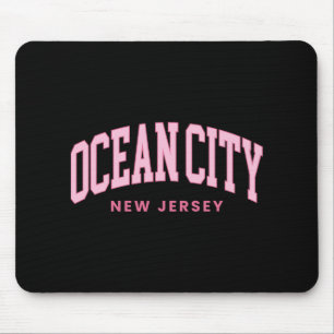 Ocean City New Jersey Nj Retro Preppy Throwback Wo Mouse Pad