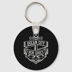 Ocean City New Jersey Nj Vintage Anchor Design Gif Key Ring