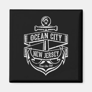 Ocean City New Jersey Nj Vintage Anchor Design Gif Magnet
