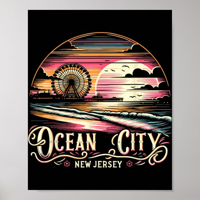Ocean City New Jersey Travel Summer Family Vacatio Poster (Front)