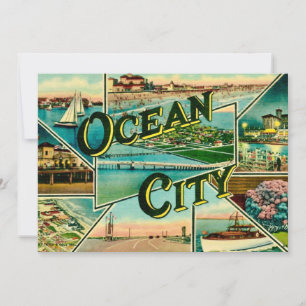  Ocean City NJ Scenes Big 5x7 Postcard