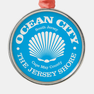 Ocean City NJ (seashell) Metal Tree Decoration