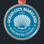 Ocean City (seashell) Metal Tree Decoration<br><div class="desc">Ocean City,  Maryland.</div>