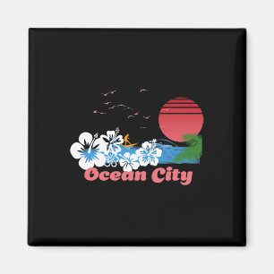 Ocean City Vacation Maryland Surfing Clothing  Magnet