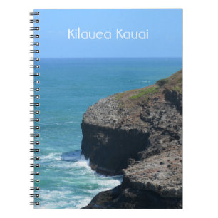 Ocean Cliffs Kilauea Kauai Hawaii (my photography) Notebook