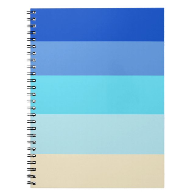 Ocean Colours Stripes  Notebook (Front)