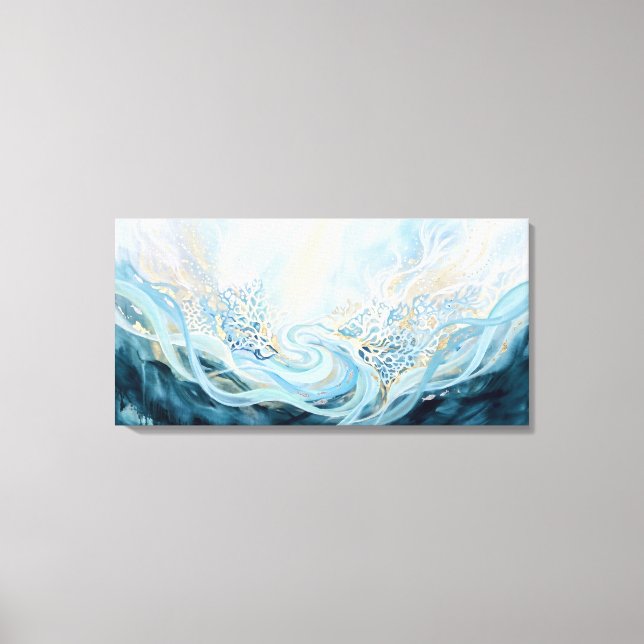 Ocean Conservation Abstract Art Marine Restoration Canvas Print (Front)