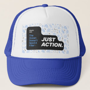 Ocean Conservation Plastic Pollution Awareness Trucker Hat