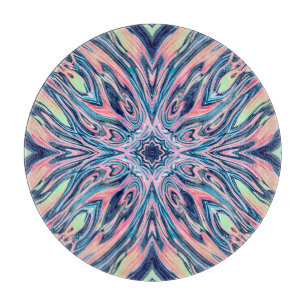 ocean coral agate pattern cutting board