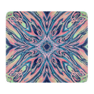 ocean coral agate pattern cutting board