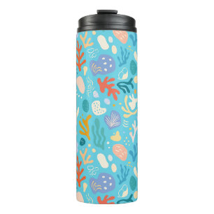 Ocean Coral Reef Abstract Seamless Pattern Thermal Tumbler