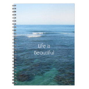 Ocean Coral Reefs Kauai Hawaii (my photography) Notebook