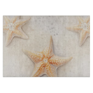 Ocean Cream Peach Beach Starfish  Cutting Board