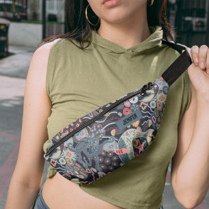 Ocean Creature Marine Whale Octopus Monogram Bum Bags