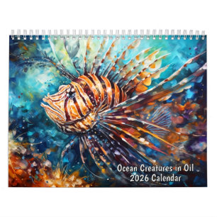 Ocean Creatures in Oil – 2026 Calendar