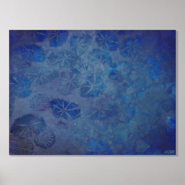 Ocean Creatures Silver Foil Print (Front)