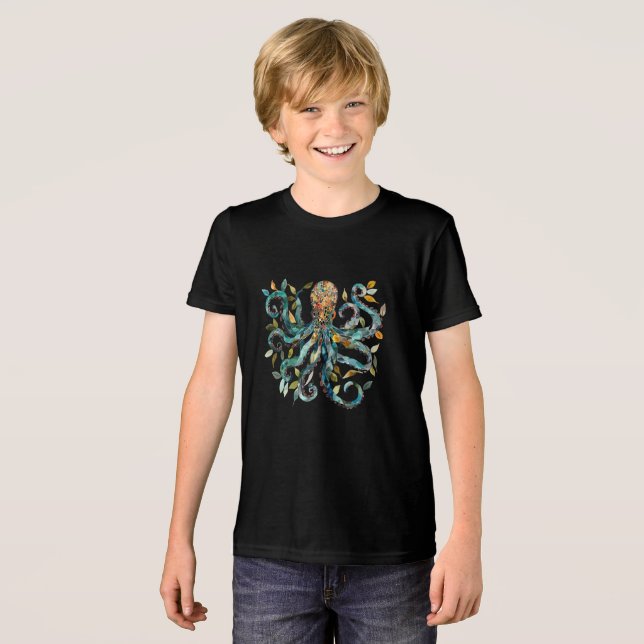 Ocean creatures Tri-Blend shirt (Front Full)