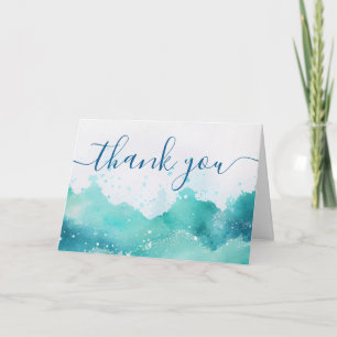 Ocean Cruise Watercolor Boat Crew Appreciation Thank You Card