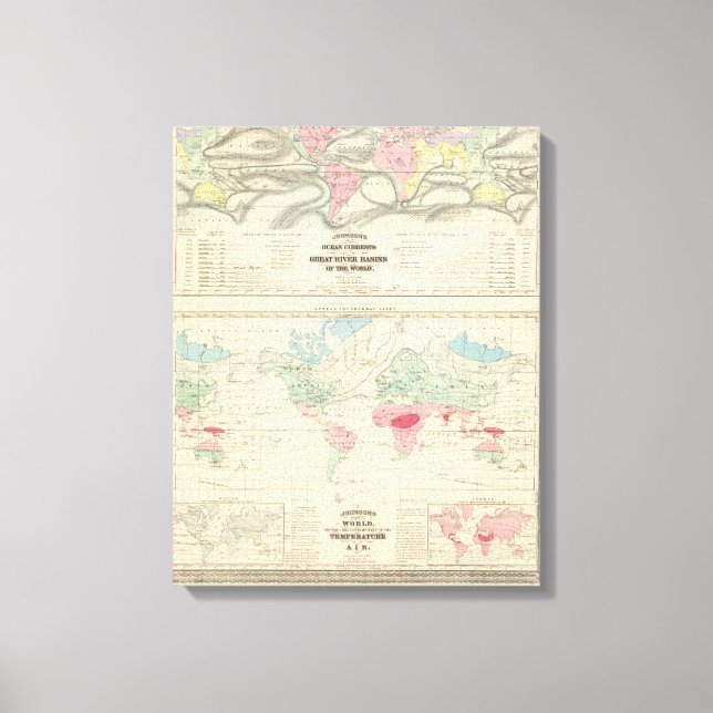 Ocean Currents and the Great River Basins Canvas Print (Front)