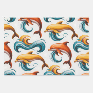 Ocean Dance Wrapping Paper Sheet