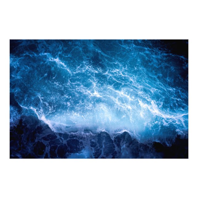 Ocean - Dark Blue Waves Photo Print (Front)