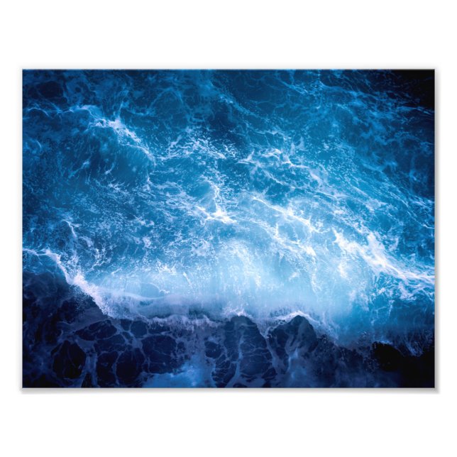 Ocean - Dark Blue Waves Photo Print (Front)
