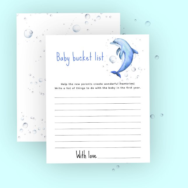 Ocean dolphin - Baby bucket list (Creator Uploaded)