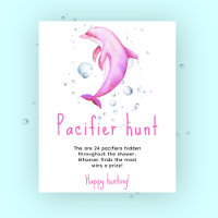 Ocean dolphin - Pacifier hunt game baby shower