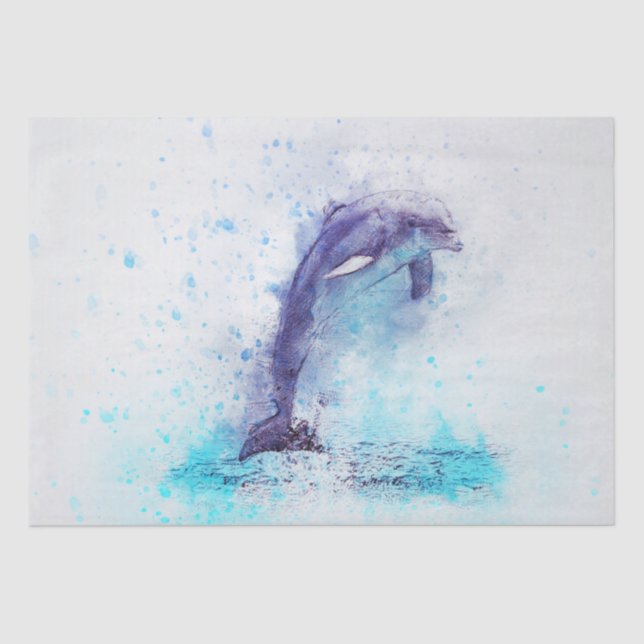 ocean dolphin tissue paper (Front)