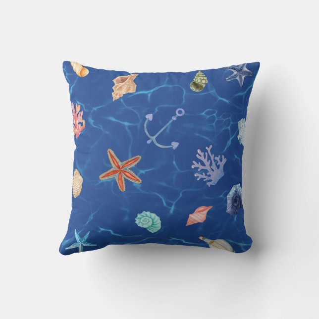 Ocean Dream Throw Pillow (Back)