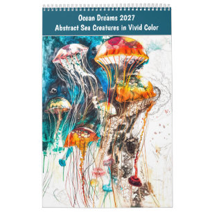 Ocean Dreams – Abstract Sea Creatures in Vivi Calendar