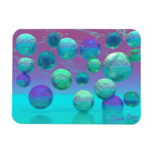 Ocean Dreams - Aqua and Violet Ocean Fantasy Magnet